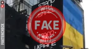 Manipuliertes Times Square Video: Von Ukraine- zu Israel-Solidarität?