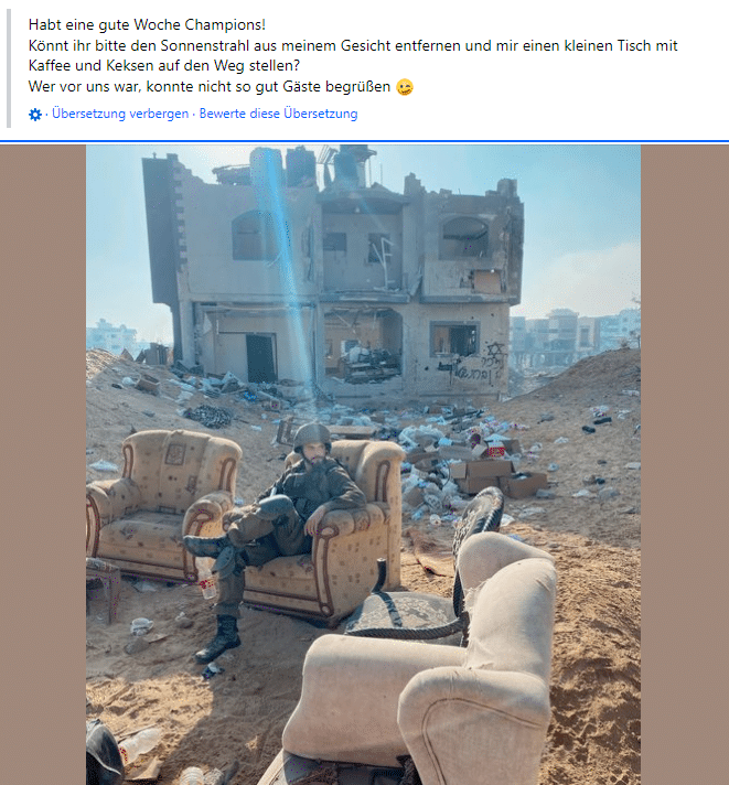 Faktencheck: Die Wahrheit hinter dem bearbeiteten Foto eines israelischen Soldaten – mimikama.org Screenshot: Facebook