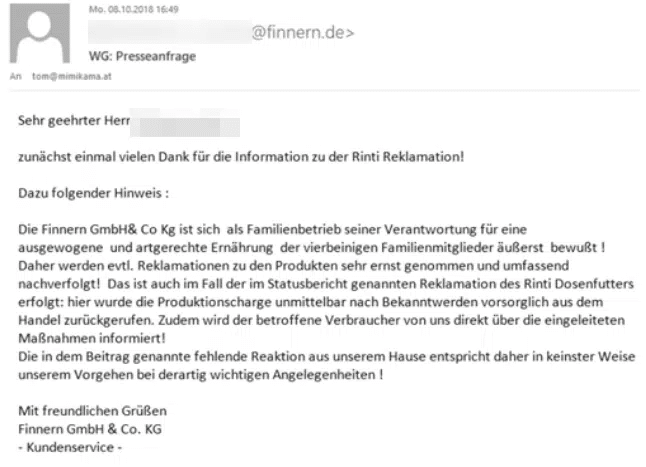 Faktencheck: Fremdkörper in RINTI-Hundefutter entdeckt – mimikama.org Faktencheck: Fremdkörper in RINTI-Hundefutter entdeckt – mimikama.org