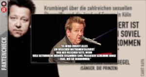 Prinzen-Sänger Sebastian Krumbiegel: Klarstellung zu Falschzitat