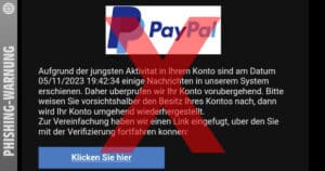 Gefälschte PayPal-Mails: „Ihr Konto wurde aus Sicherheitsgründen eingeschränkt“