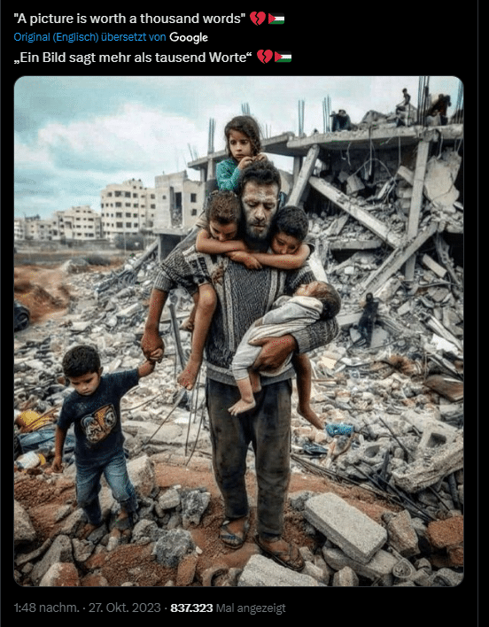 KI-generiert: Falsches Trümmerbild im Gaza-Konflikt – mimikama.org KI-generiert: Falsches Trümmerbild im Gaza-Konflikt – mimikama.org