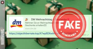 WhatsApp: „DM Weihnachtstag“ – Achtung vor falschem Gewinnspiel