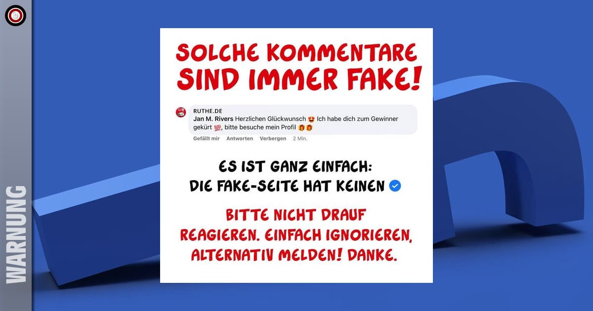 Ruthe.de: Fake Gewinnbenachrichtigung auf Facebook / Artikelbild: Unsplash, Screenshot Facebook/ruthe.de