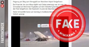 Faktencheck: Schneebedecktes Flugzeug in München, kein Bezug zur Weltklimakonferenz
