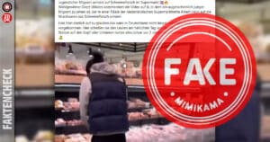 Faktencheck: Video eines Mannes, der in einem Supermarkt auf Schweinefleisch uriniert, ist inszeniert