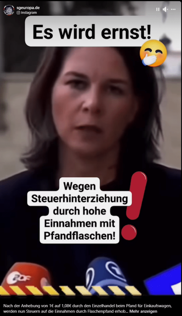 Baerbock: Video über "Pfandflaschensteuer" ist Satire