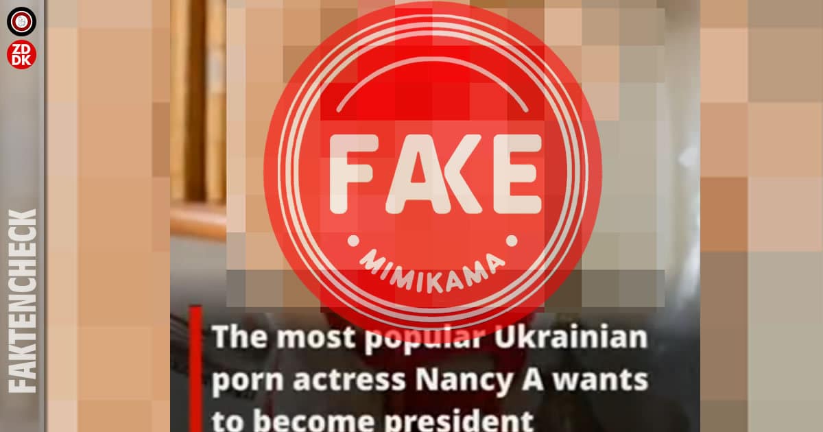 Faktencheck: Video von ukrainischer Pornostar über Präsidentschaftskandidatur ist gefälscht