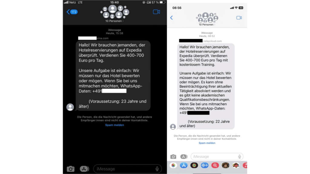 Vorsicht, Apple-iMessage: Dieses “Jobangebot” kann teuer werden – mimikama.org Vorsicht, Apple-iMessage: Dieses “Jobangebot” kann teuer werden – mimikama.org