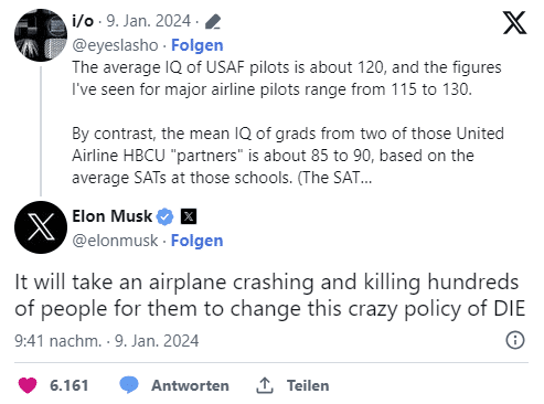 Elon Musks umstrittene Tweets: Grenzgänger oder Grenzüberschreiter? – mimikama.org Screenshot X (Twitter)