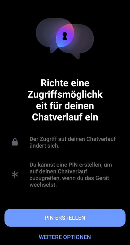 Messenger: Chatverlauf mit PIN sichern – mimikama.org Screenshot Messenger