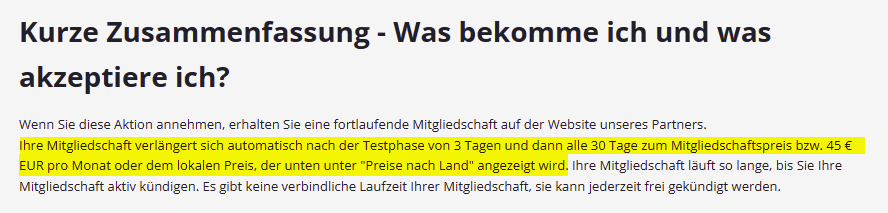 Netflix-Betrug: Achtung vor dieser Abofalle! – mimikama.org Screenshot Geschäftsbedingungen