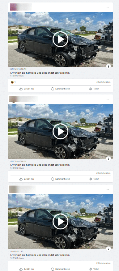 Gefährlicher Klick auf Facebook „Er verliert die Kontrolle und alles endet sehr schlimm.“ – mimikama.org Facebook: Screenshot („Er verliert die Kontrolle und alles endet sehr schlimm.“ )
