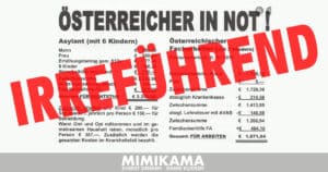 „Österreicher in Not“: Rechenfehler in Gegenüberstellung von Geldleistungen
