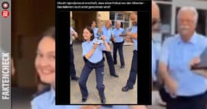 Video zeigt Komparsen für TV-Serie statt tanzende Polizisten
