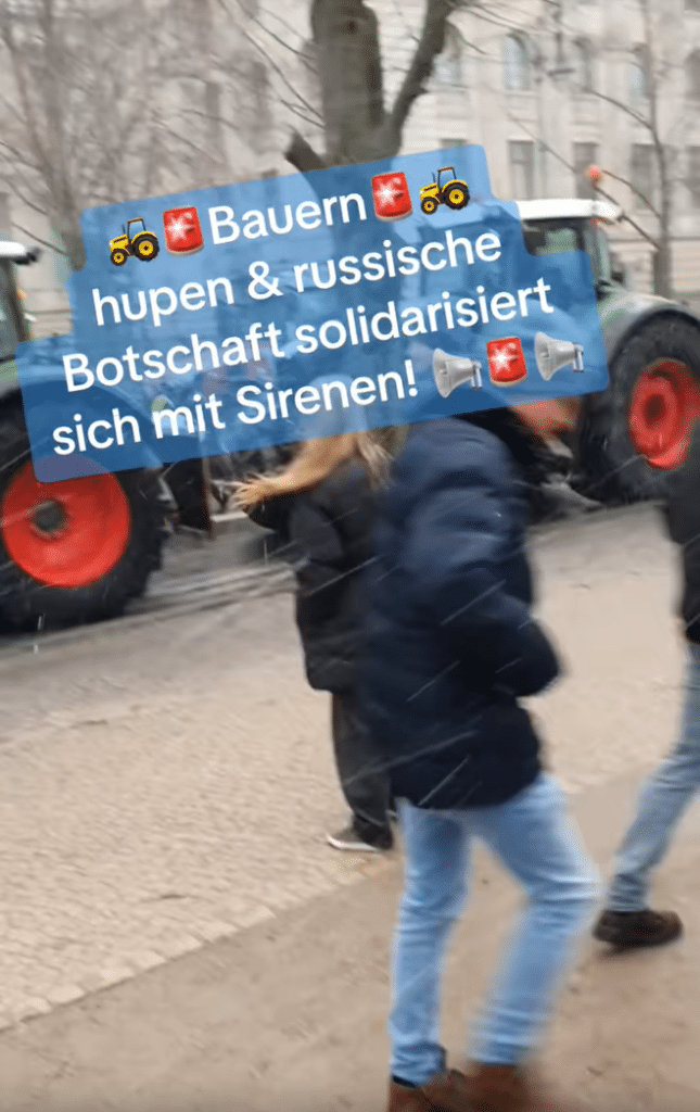 Keine Solidarisierung der Russischen Botschaft mit Bauernprotesten – mimikama.org Screenshot Facebook