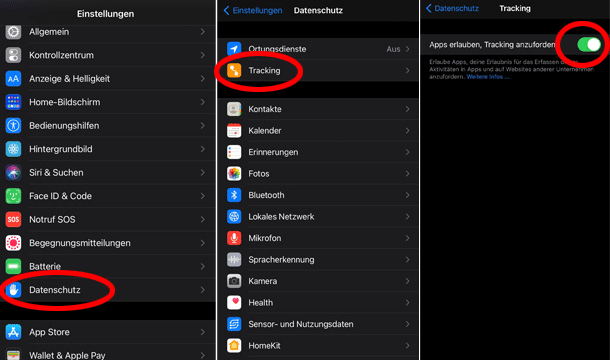 App- und Ad-Tracking für Android und iOS deaktivieren – mimikama.org Einstellungen für Apple-Smartphones / Screenshot Checked4You
