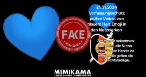 Verfassungsschutz dementiert „Blaues Herz“-Emoji-Verbotsgerüchte