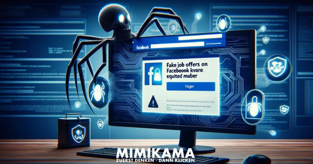 Facebook: Gefahr durch gefälschte Jobangebote / Artikelbild: Mimikama, DALL-E