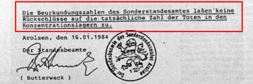 Faktencheck: Dokumentenmissbrauch entlarvt Holocaust-Leugner – mimikama.org Ausschnitt des Dokuments