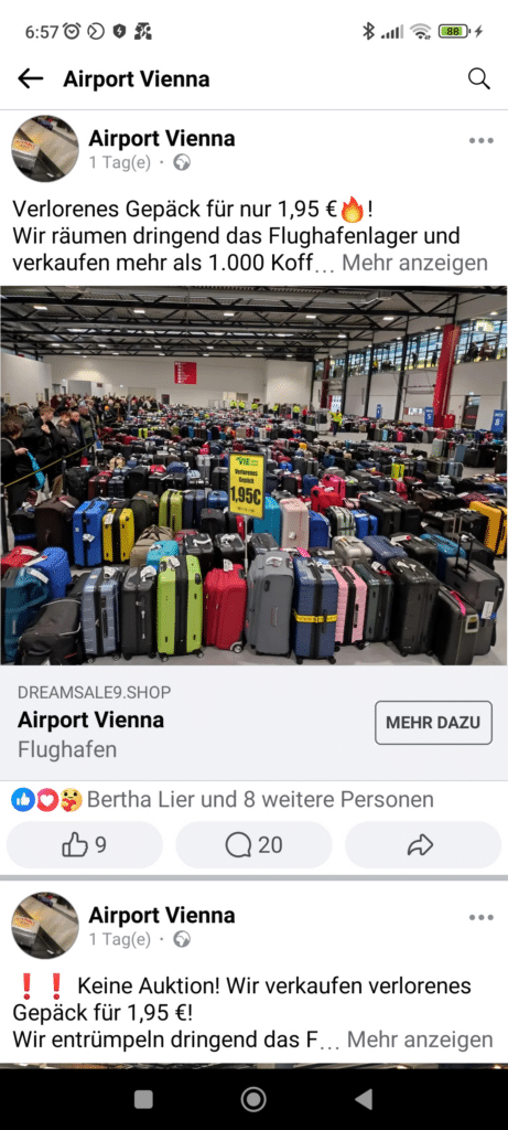 Finger weg: Betrugsmasche! Koffer um 1,95€ – mimikama.org Finger weg: Betrugsmasche! Koffer um 1,95€ – mimikama.org