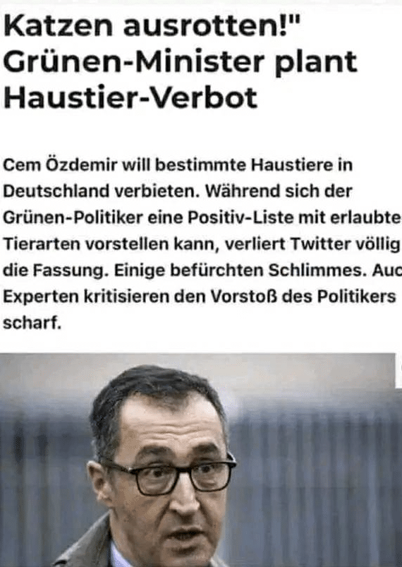 Özdemirs Tierhaltungs-Debatte: Wahrheit vs. Falschmeldung – mimikama.org Screenshot Facebook