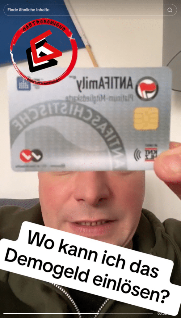 Angebliche Demo-Inszenierungen: Satire-Video entlarvt Falschinfos – mimikama.org Screenshot Tiktok/gastronomicus2