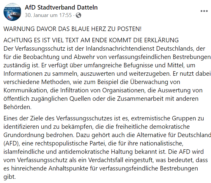 Verfassungsschutz dementiert "Blaues Herz"-Emoji-Verbotsgerüchte