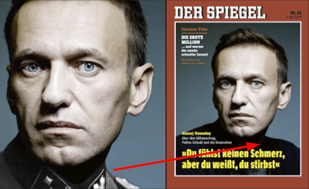 Gegenüberstellung des manipulierten Fotos und der Originalaufnahme
