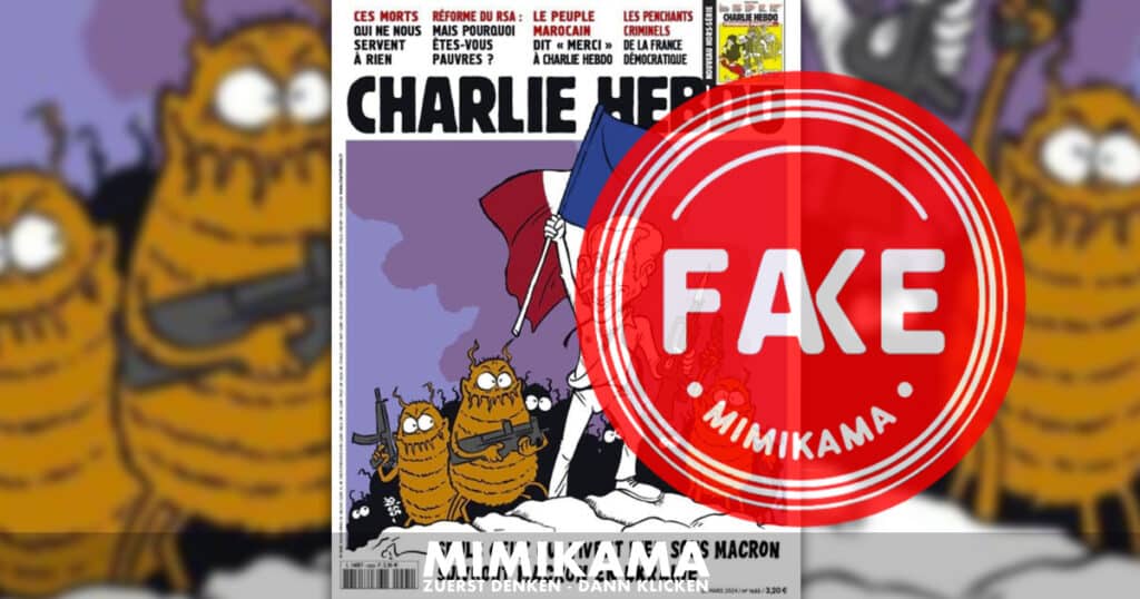 Macron und Bettwanzen: "Charlie Hebdo"-Cover-Fake