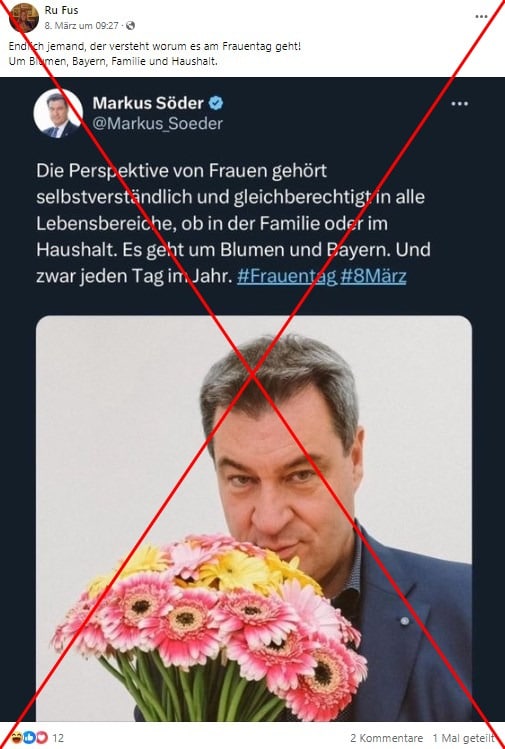 Skandal oder Fiktion? Söders Post zum Frauentag auf dem Prüfstand – mimikama.org Skandal oder Fiktion? Söders Post zum Frauentag auf dem Prüfstand – mimikama.org