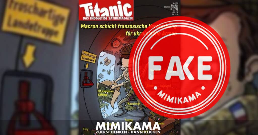 Ist das Macron-Titanic-Cover mit Frosch-Wurf echt?