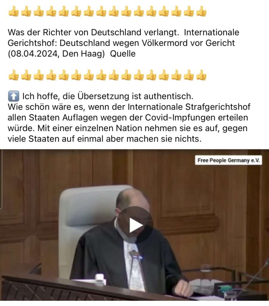 Gerichtsurteil oder Fehlinterpretation: Was fordert Nicaragua wirklich? – mimikama.org Gerichtsurteil oder Fehlinterpretation: Was fordert Nicaragua wirklich? - Screenshot aus den sozialen Medien