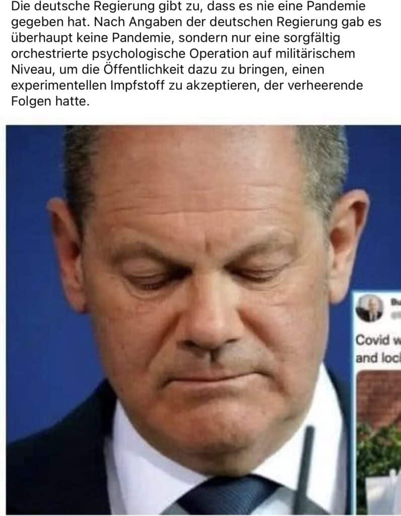 Pandemie hat es nie gegeben? Die Wahrheit hinter Scholz' angeblichem Posting – mimikama.org Pandemie hat es nie gegeben? Die Wahrheit hinter Scholz' angeblichem Posting - Screenshot aus den sozialen Medien