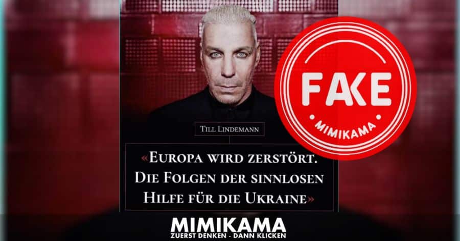 Till Lindemann und der Ukraine-Krieg: Falsches Zitat aufgetaucht?