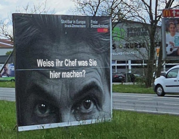 Angry speech in the election campaign: A fake Strack-Zimmermann poster in circulation? - Screenshot of the fake election poster 