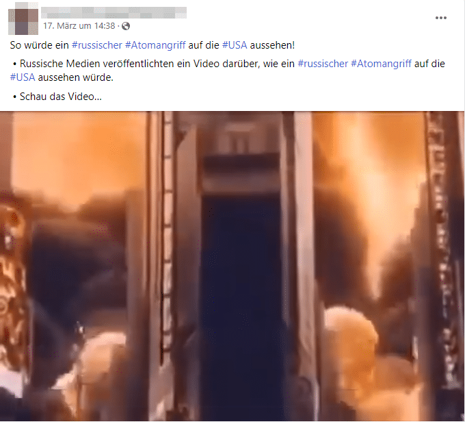 Falscher Alarm: Keine russische Atomkriegsdrohung – mimikama.org Screenshot Facebook