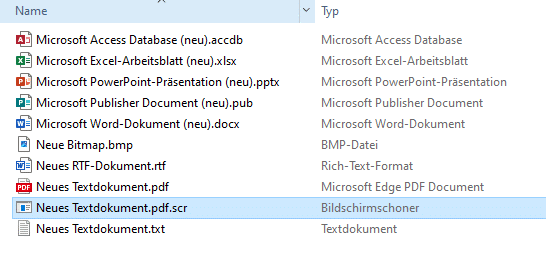 Eine einfache Windows-Einstellung hätte geholfen: Großer YouTuber gehackt – mimikama.org Screenshot mit Anzeige der Dateierweiterungen