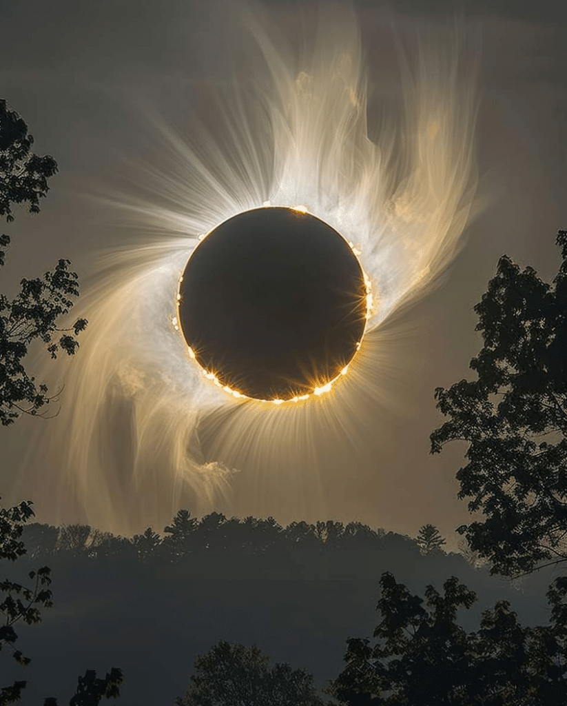 Das „beste Foto der totalen Sonnenfinsternis 2024“ wurde von einer KI erstellt! – mimikama.org Screenshot des besagten Bildes