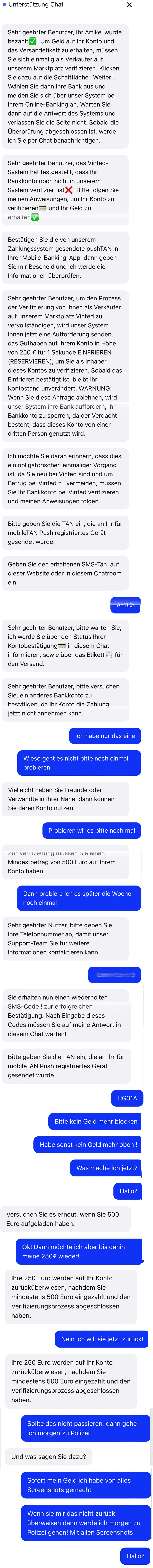 Der ominöse "Unterstützungs-Chat"