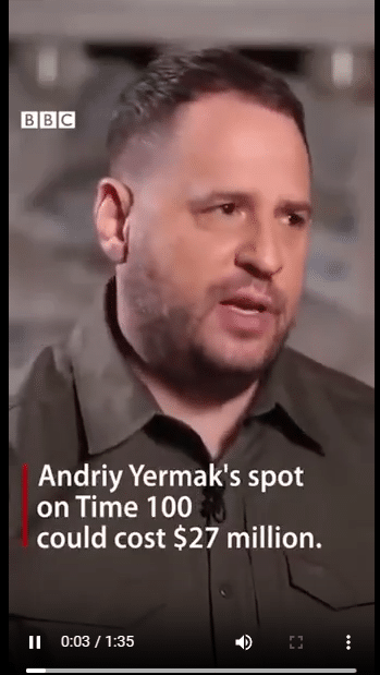 Kann man eine Nennung auf der „Time 100“- Liste wirklich kaufen? Ein Faktencheck – mimikama.org Screenshot des fraglichen Videos (hier archiviert)