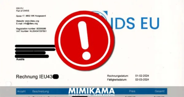 Caution: Ignore IDS EU payment requests for your domain! / Screenshot Watchlist Internet 