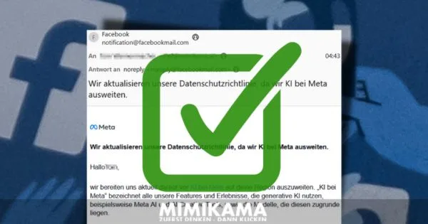 Kein Fake! E-Mail von Facebook zur Datenschutzrichtlinie ist echt / Bild: Canva