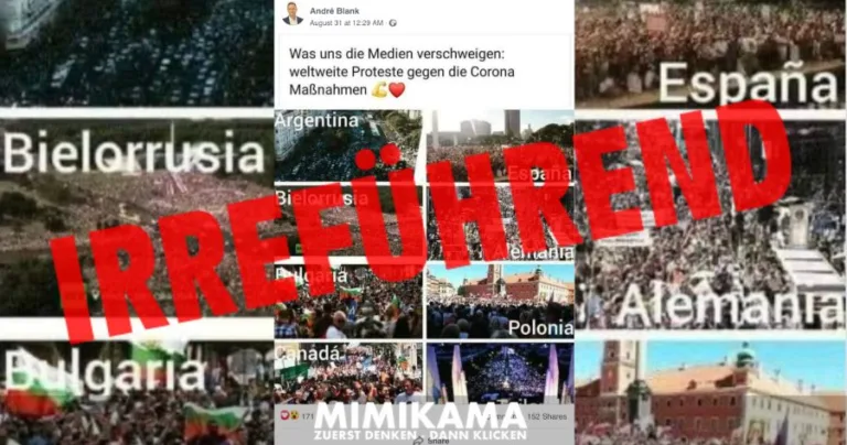 Missverständnisse bei Protestfotos: Nicht alle betreffen Corona-Maßnahmen