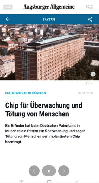 Patentamt weist Idee für Überwachungschip zurück – mimikama.org Screenshot des Sharepics auf TikTok (hier archiviert)