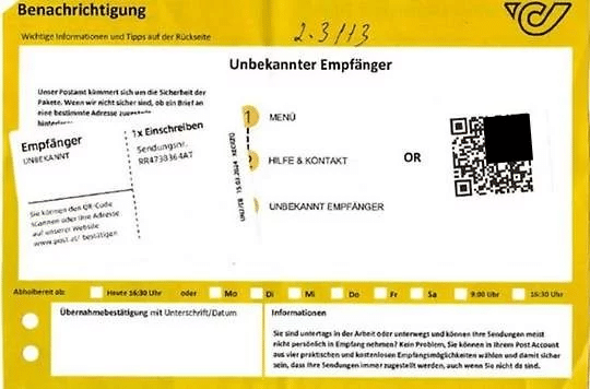 Screenshot eines möglichen “Gelben Zettels” (Bild: Watchlist Internet)