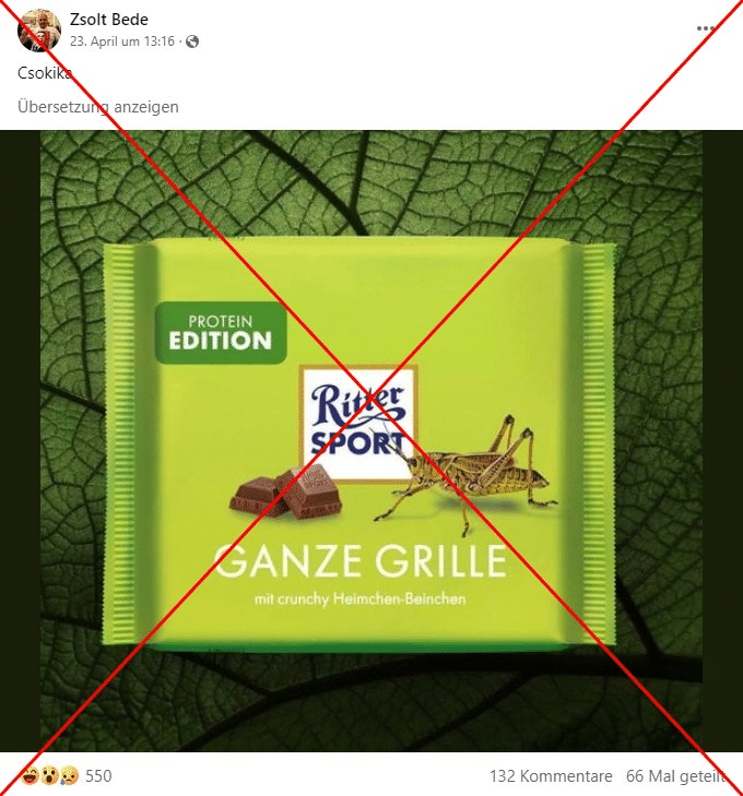 Screenshot eines aktuellen Posts vom 23. April 2024 auf Facebook (hier archiviert)