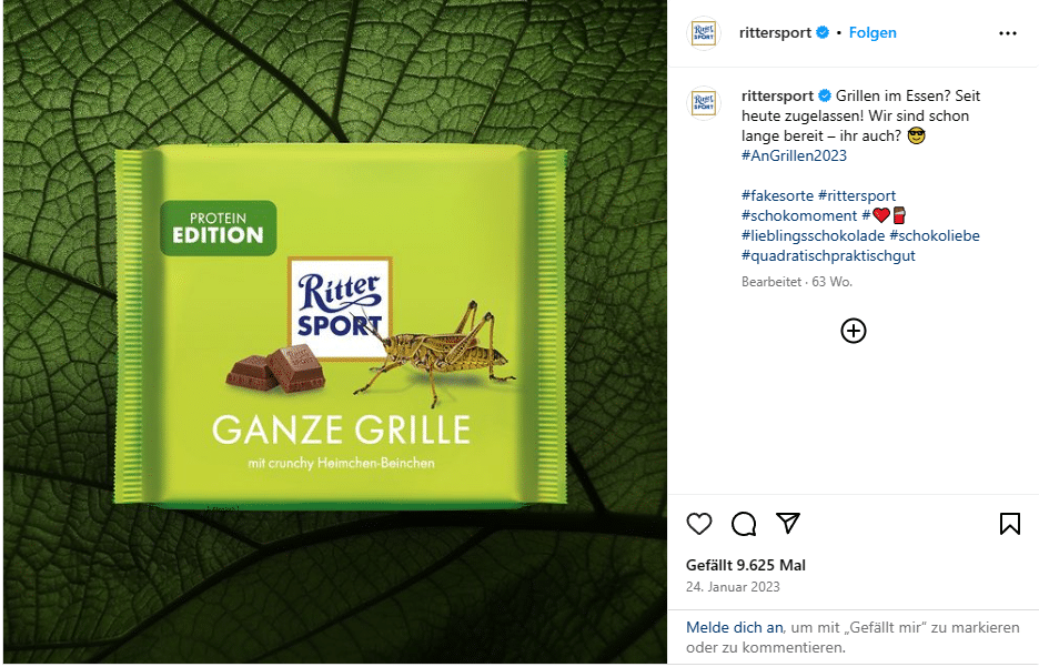 Screenshot des fraglichen Beitrags auf Instagram (Link)