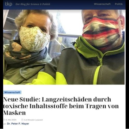 Langzeitschäden durch das Tragen von Atemschutzmasken durch Studie nicht belegt – mimikama.org Screenshot der Behauptung auf Facebook (hier archiviert)
