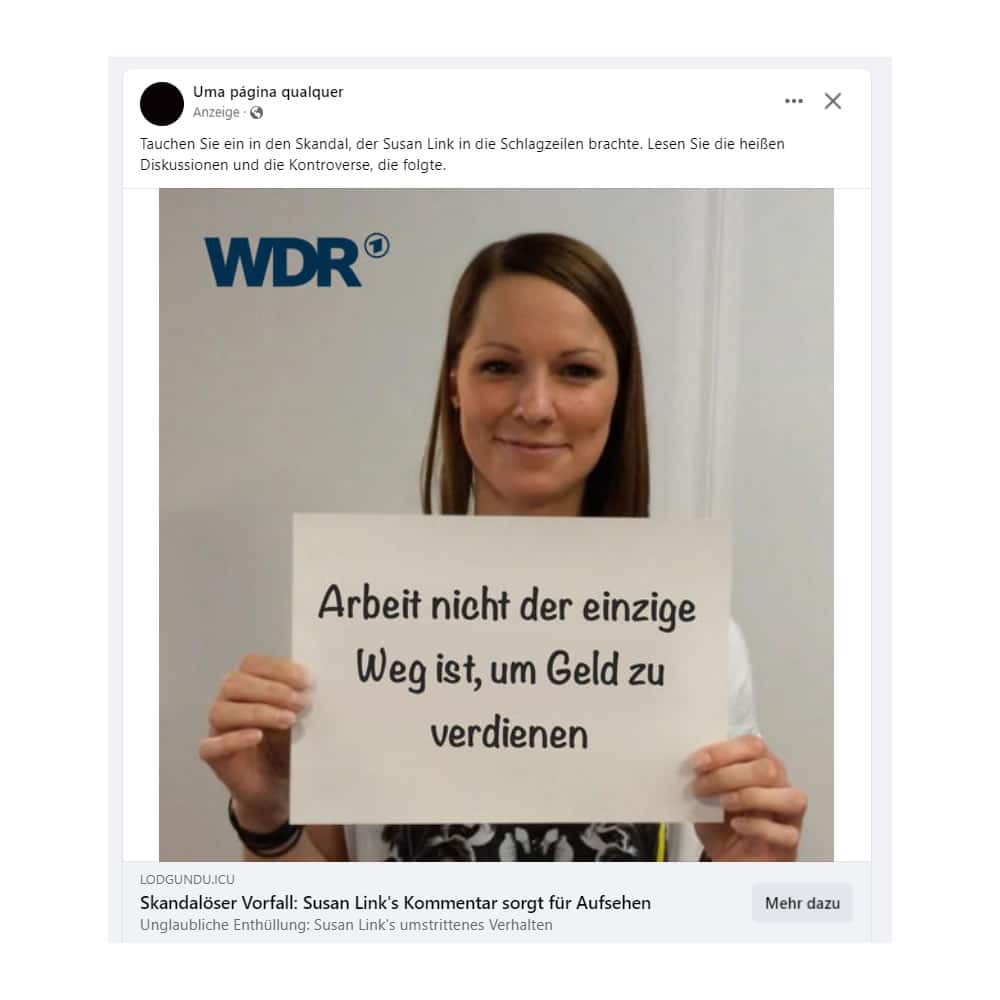 Fake-Werbung mit: Christl Stürmer (Pop- und Rocksängerin)